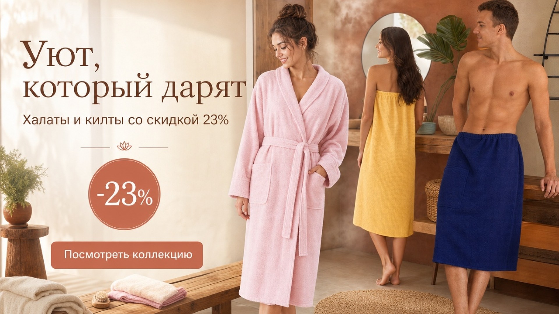Для дома и бани — с заботой