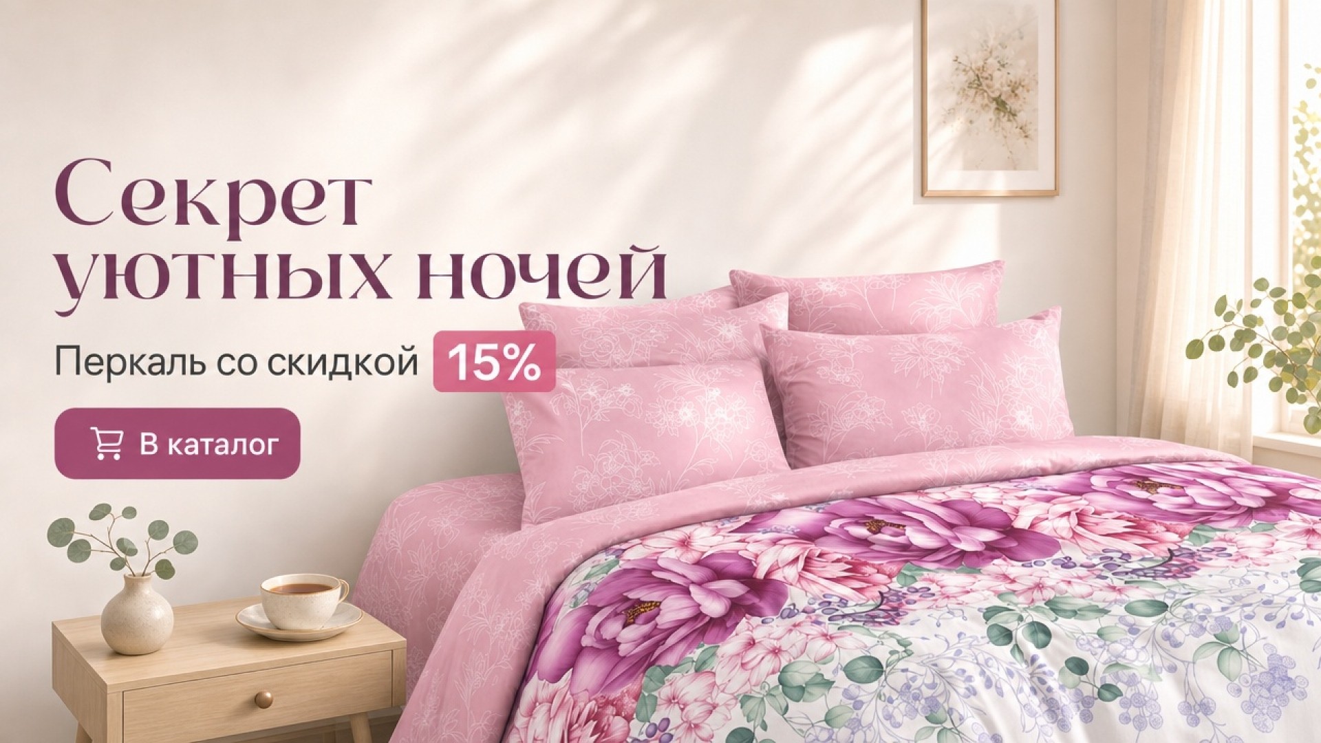 Секрет уютных ночей: перкаль со скидкой 15%