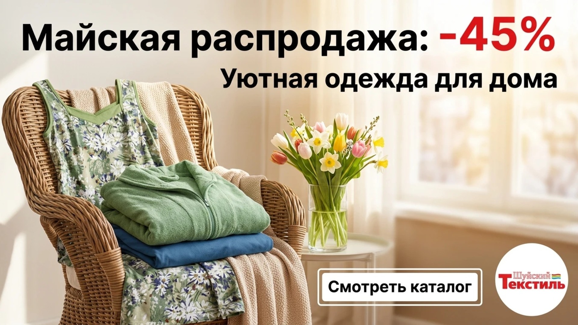 Майская распродажа: скидки 45%